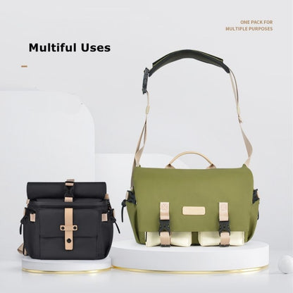 Cwatcun D90 Contrast Color Single Shoulder Camera Bag Outdoor Camera Bag Professional Crossbody Handbag
