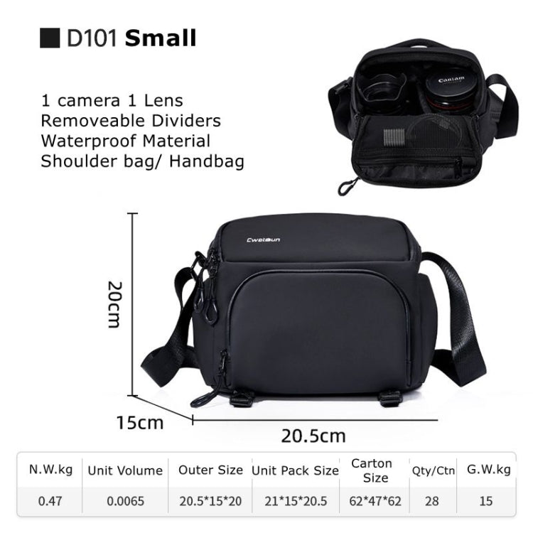 Cwatcun D101 Crossbody Camera Bag Photography Lens Shoulder Bag