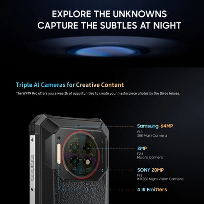 Oukitel WP19 Pro Smartphone 8GB+256GB 22000mAh 4G NFC by OUKITEL