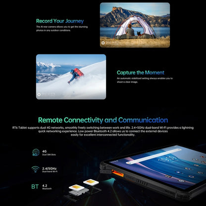 OUKITEL RT6 Rugged Tablet 10.1-inch FHD+ 8GB+256GB 4G