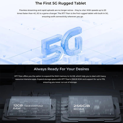 OUKITEL RT7 TITAN 5G Rugged Tablet 10.1 Inch 12GB+256GB