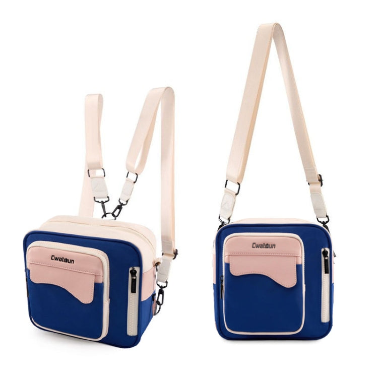 Cwatcun D118 Contrast Two Ways Backpack Cross-body Canera Bag