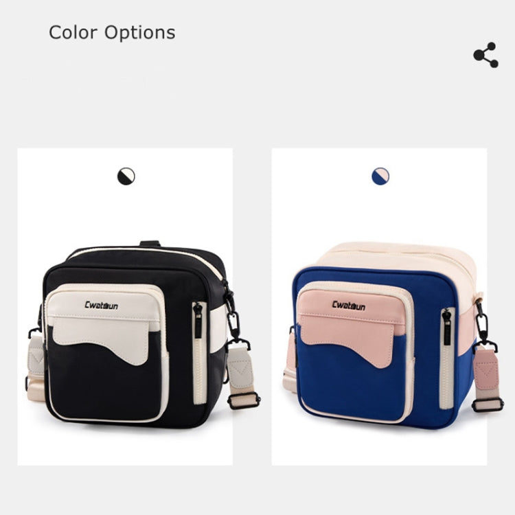 Cwatcun D118 Contrast Two Ways Backpack Cross-body Canera Bag