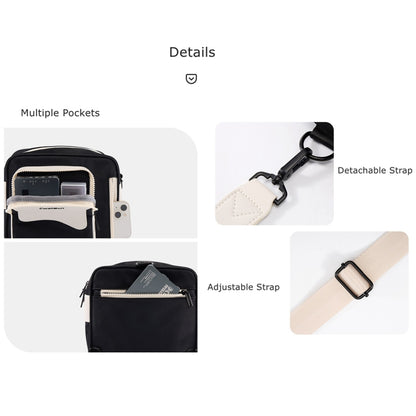 Cwatcun D118 Contrast Two Ways Backpack Cross-body Canera Bag