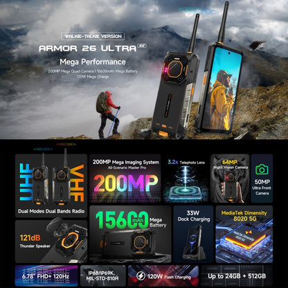Ulefone Armor 26 Ultra Rugged Smartphone 12GB+512GB 5G