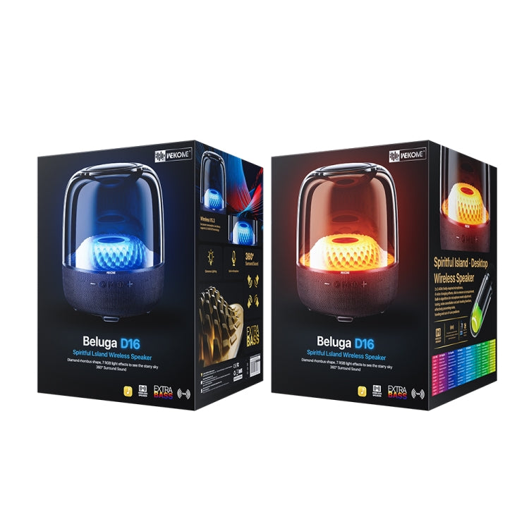 WK Beluga D16 Smart Island Desktop Bluetooth Speaker with Dual Microphones