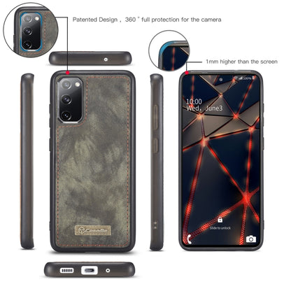 CaseMe 008 Detachable Multifunctional Horizontal Flip Leather Case with Holder & Card Slot & Zipper Wallet & Photo Frame, For Samsung Galaxy S20 FE