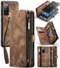 CaseMe 008 Detachable Multifunctional Horizontal Flip Leather Case with Holder & Card Slot & Zipper Wallet & Photo Frame, For Samsung Galaxy S20 FE