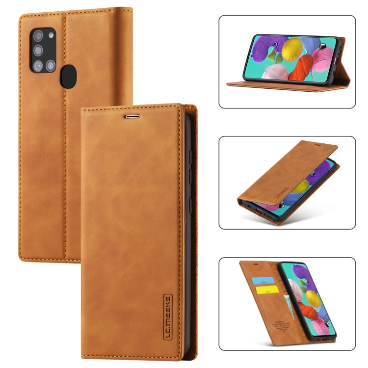 LC.IMEEK Strong Magnetism Ultra-thin Horizontal Flip Shockproof Matte TPU + PU Leather Case with Holder & Card Slots & Wallet, For Samsung Galaxy A11 / M11, For Samsung Galaxy A21s, For Samsung Galaxy A51 / M40s, For Samsung Galaxy A71 / M70s����������...