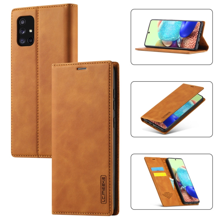 LC.IMEEK Strong Magnetism Ultra-thin Horizontal Flip Shockproof Matte TPU + PU Leather Case with Holder & Card Slots & Wallet, For Samsung Galaxy A11 / M11, For Samsung Galaxy A21s, For Samsung Galaxy A51 / M40s, For Samsung Galaxy A71 / M70s����������...