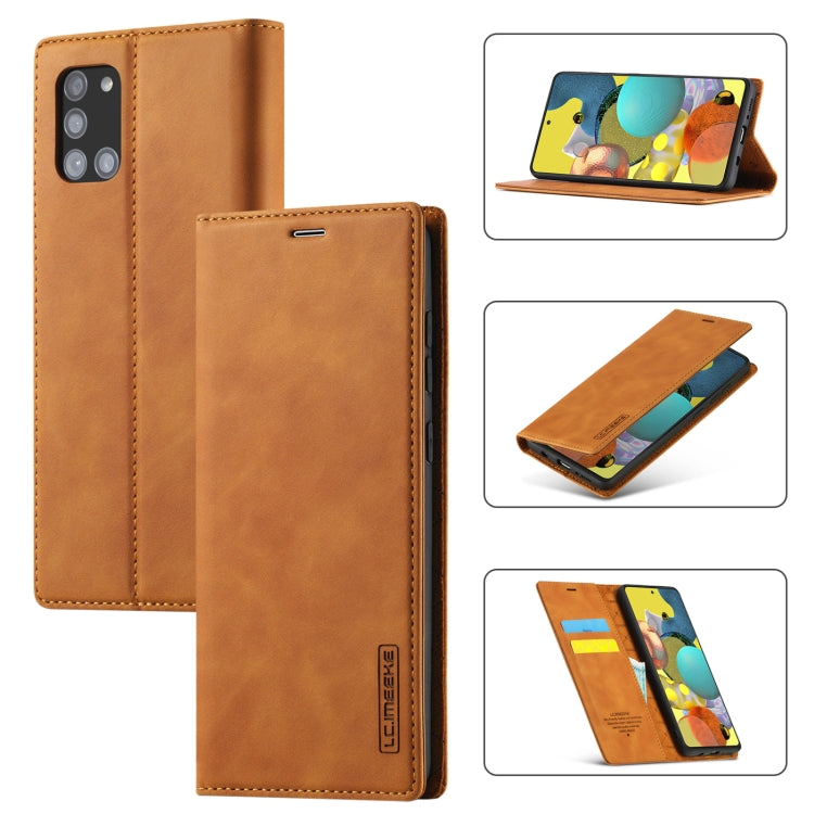 LC.IMEEK Strong Magnetism Ultra-thin Horizontal Flip Shockproof Matte TPU + PU Leather Case with Holder & Card Slots & Wallet, For Samsung Galaxy A11 / M11, For Samsung Galaxy A21s, For Samsung Galaxy A51 / M40s, For Samsung Galaxy A71 / M70s����������...