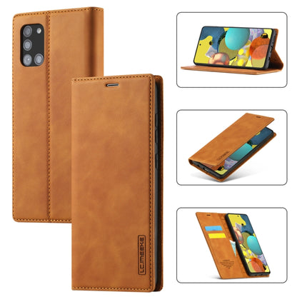 LC.IMEEK Strong Magnetism Ultra-thin Horizontal Flip Shockproof Matte TPU + PU Leather Case with Holder & Card Slots & Wallet, For Samsung Galaxy A11 / M11, For Samsung Galaxy A21s, For Samsung Galaxy A51 / M40s, For Samsung Galaxy A71 / M70s����������...
