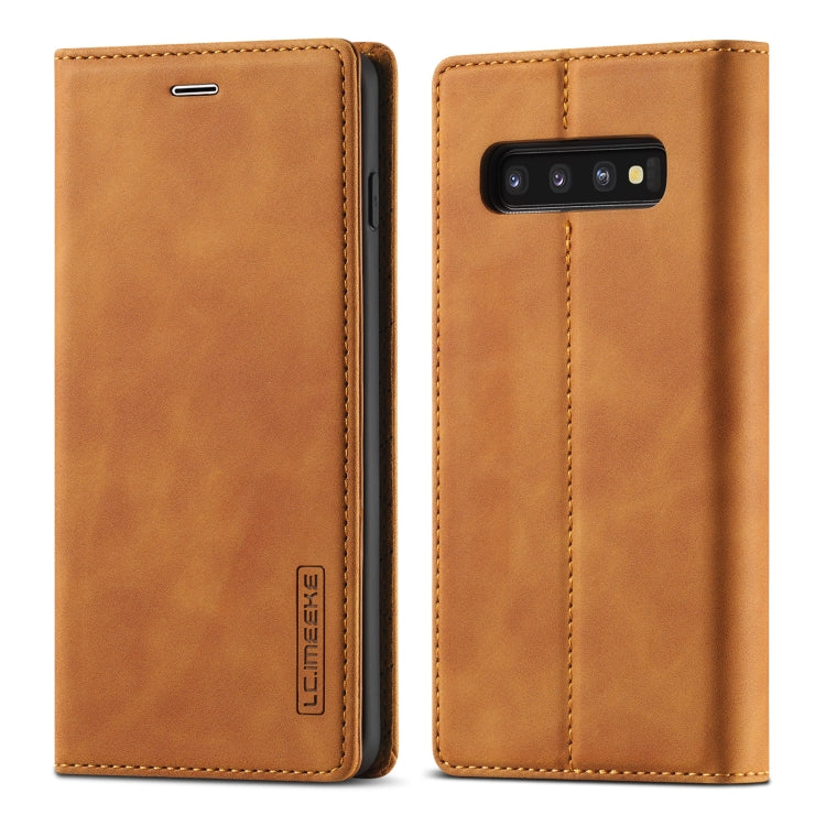 LC.IMEEKE Strong Magnetism Ultra-thin Horizontal Flip Shockproof Matte TPU + PU Leather Case with Holder & Card Slots & Wallet, For Samsung Galaxy S20, For Samsung Galaxy S20+, For Samsung Galaxy S20 Ultra, For Samsung Galaxy S20 FE, For Samsung Galaxy...