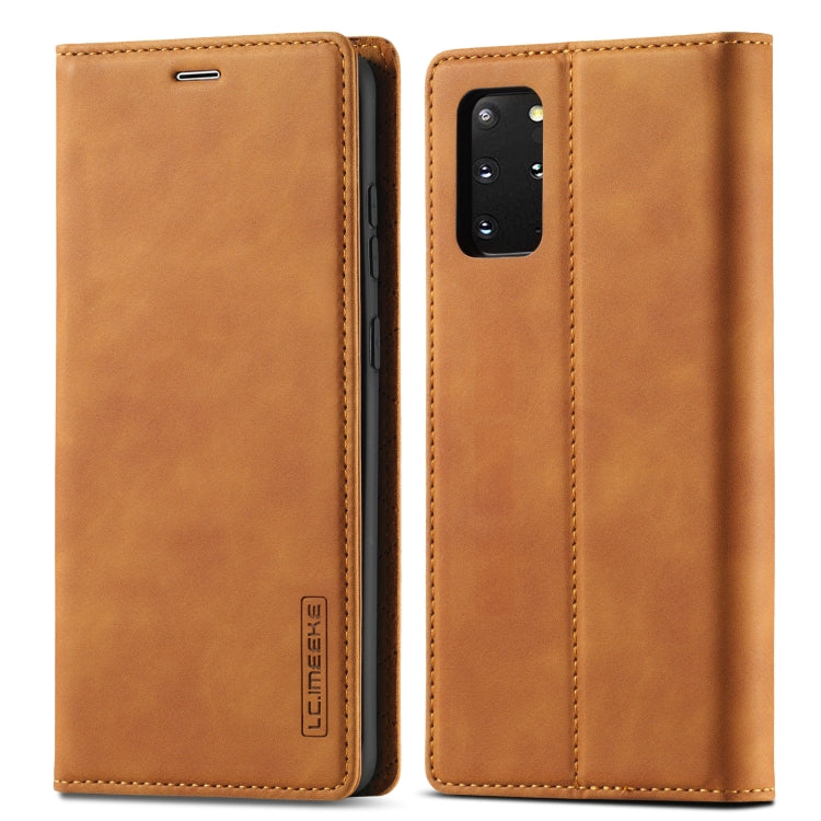 LC.IMEEKE Strong Magnetism Ultra-thin Horizontal Flip Shockproof Matte TPU + PU Leather Case with Holder & Card Slots & Wallet, For Samsung Galaxy S20, For Samsung Galaxy S20+, For Samsung Galaxy S20 Ultra, For Samsung Galaxy S20 FE, For Samsung Galaxy...