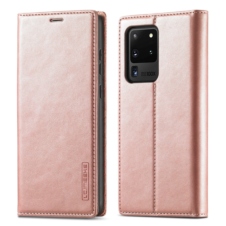 LC.IMEEKE Strong Magnetism Ultra-thin Horizontal Flip Shockproof Matte TPU + PU Leather Case with Holder & Card Slots & Wallet, For Samsung Galaxy S20, For Samsung Galaxy S20+, For Samsung Galaxy S20 Ultra, For Samsung Galaxy S20 FE, For Samsung Galaxy...