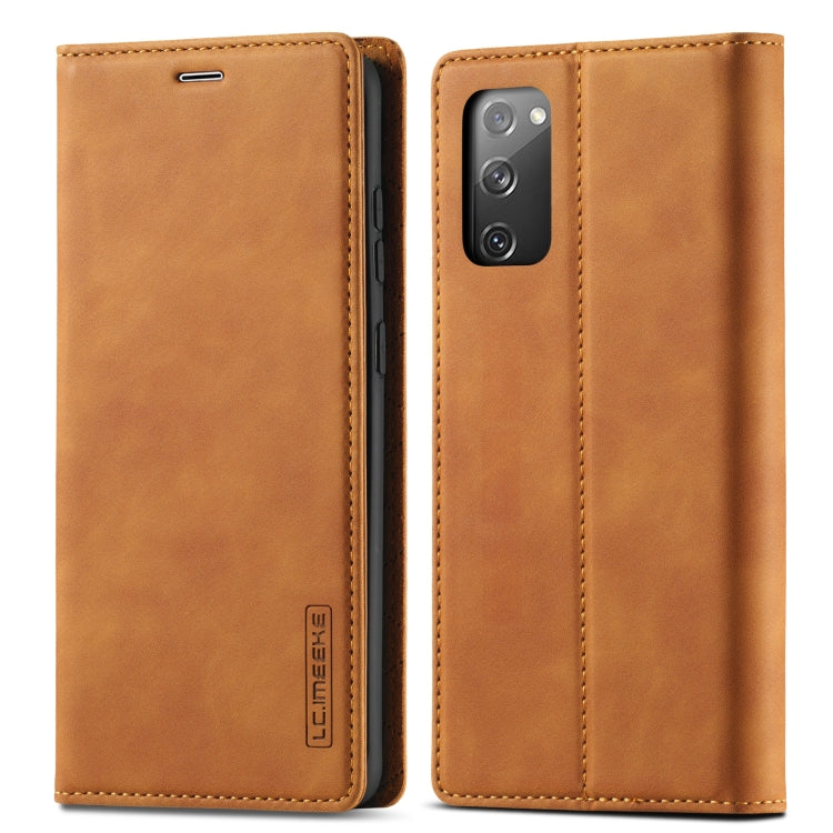 LC.IMEEKE Strong Magnetism Ultra-thin Horizontal Flip Shockproof Matte TPU + PU Leather Case with Holder & Card Slots & Wallet, For Samsung Galaxy S20, For Samsung Galaxy S20+, For Samsung Galaxy S20 Ultra, For Samsung Galaxy S20 FE, For Samsung Galaxy...