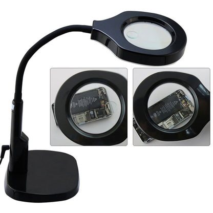 BEST Adjustable Desk Magnifier Lamp LED Light Magnifying Glass (Voltage 220V), 9145T Magnifier