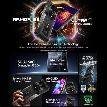 Ulefone Armor 28 UltraThermal Rugged Smartphone 16GB+1TB 5G