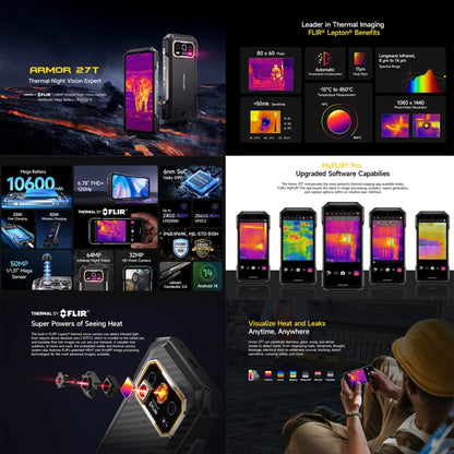 Ulefone Armor 27T Rugged Smartphone 12GB+256GB Thermal