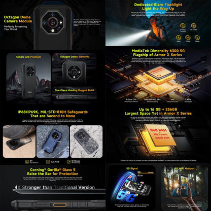 Ulefone Armor X32 Pro 5G Móvil 8GB+256GB Visión Nocturna