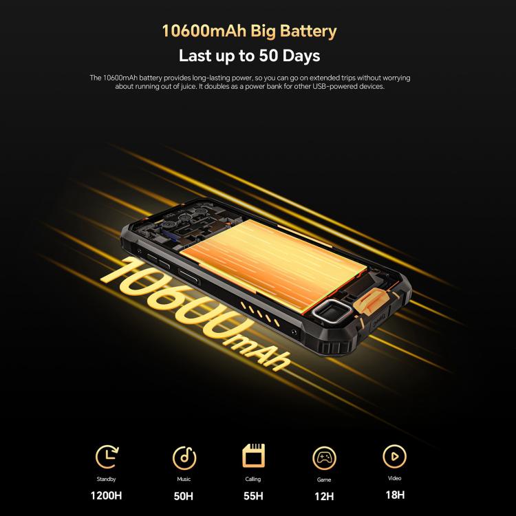 Oukitel WP23 Plus Teléfono Teléfono Rugerizado 8GB+256GB 10600mAh 4G by OUKITEL