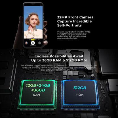 Oukitel WP39 Pro 5G Rugged Phone 12GB+512GB Night Vision