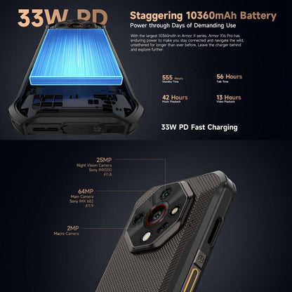 Ulefone Armor X16 Pro Teléfono 5G 5GB+256GB Visión Nocturna