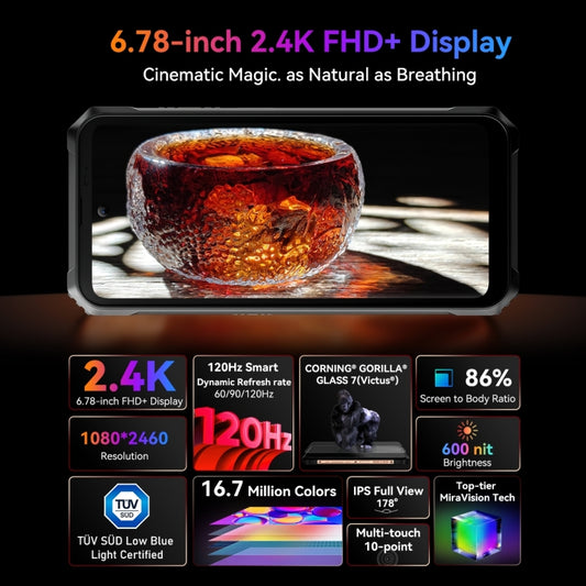 Blackview BL9000 Pro 5G, Cámara Termográfica, 12GB+512GB, IP68/IP69K/MIL-STD-810H, 6.78 Pulgadas Android 14 MediaTek Dimensity 8020 Octa Core, Red: 5G, NFC, OTG