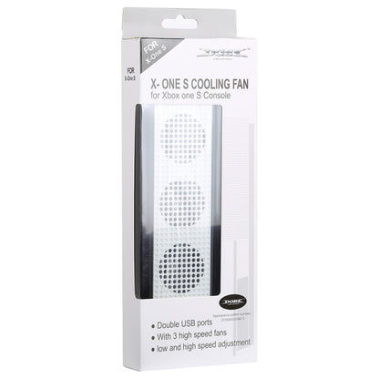 DOBE Game Console Cooling Fans with Dual USB Ports & Low/High Speed Switch for XBOX One S Console, For XBOX One S