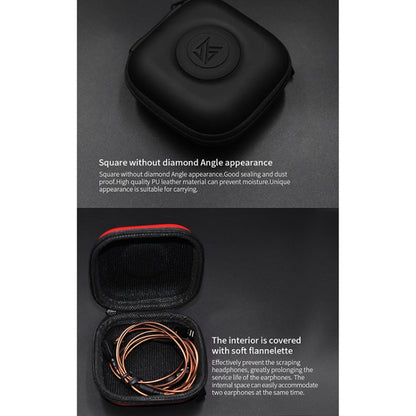 KZ Data Wire Charger Earphone Portable PU Receiving Case, PU Blue, PU Red, PU Black