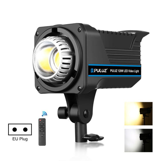 PULUZ 220V 120W Studio Video Light Dual Color Temperature Built-in Dissipate Heat System with Remote Control