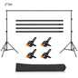 2 x 3m Photo Studio Background Support Stand Backdrop Crossbar Bracket