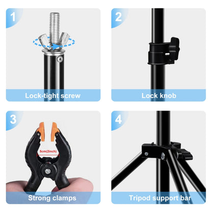 2 x 3m Photo Studio Background Support Stand Backdrop Crossbar Bracket