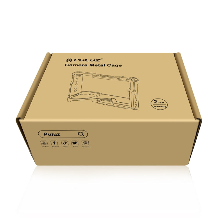 For Sony A6400 / A6300 / A6100 / 6000 PULUZ Wood Handle Metal Camera Cage Stabilizer Rig