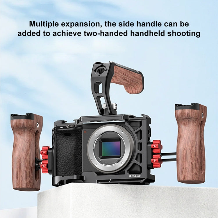 For Sony A6500 / A6400 / A6300 / A6000 PULUZ Metal Camera Cage Expansion Mount Stabilizer Rig