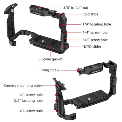 For Sony Sony Cinema Line FX2 / ILME-FX2B PULUZ Metal Camera Cage Stabilizer Rig