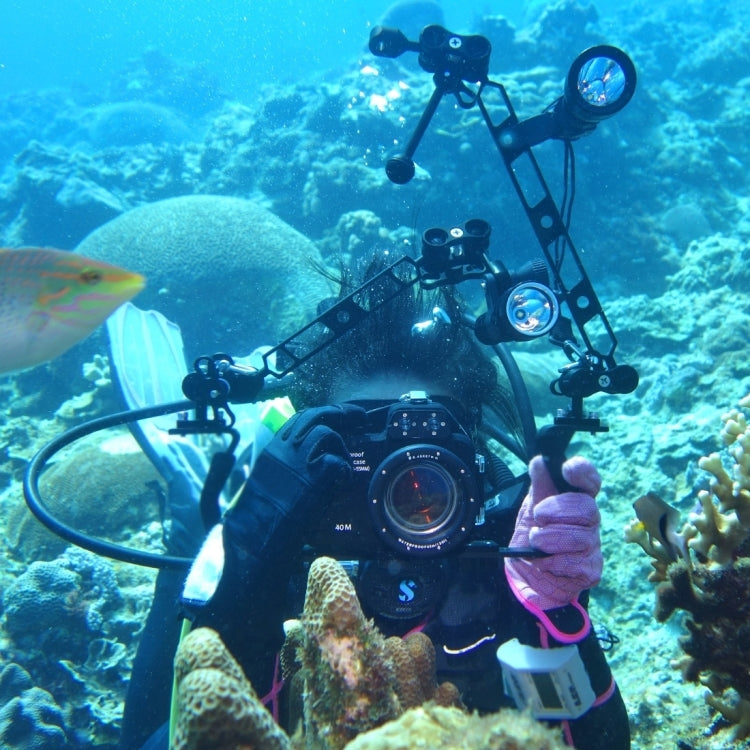 PULUZ 8 inch 20cm Length 80mm Diameter Dual Balls Carbon Fiber Floating Arm, Ball Diameter: 25mm, Buoyancy: 600g