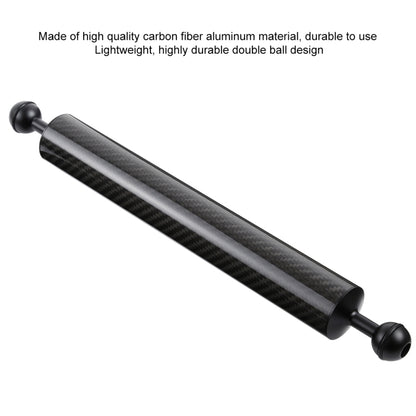 PULUZ 14.56 inch 37cm Length 40mm Diameter Dual Balls Carbon Fiber Floating Arm, Ball Diameter: 25mm, Buoyancy: 300g
