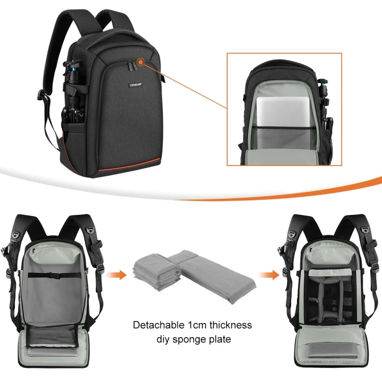 PULUZ Outdoor Portable Waterproof Scratch-proof Dual Shoulders Backpack Handheld PTZ Stabilizer Camera Bag with Rain Cover for Digital Camera, DJI Ronin-SC / Ronin-S
