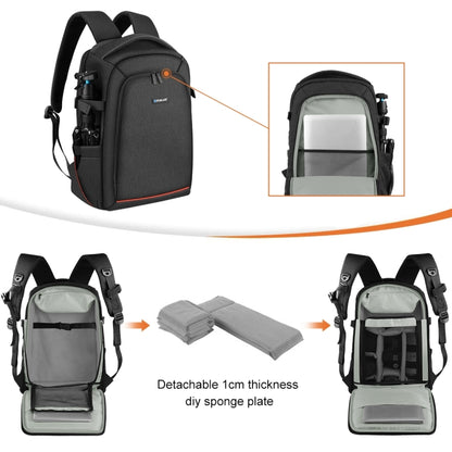 PULUZ Outdoor Portable Waterproof Scratch-proof Dual Shoulders Backpack Handheld PTZ Stabilizer Camera Bag with Rain Cover for Digital Camera, DJI Ronin-SC / Ronin-S
