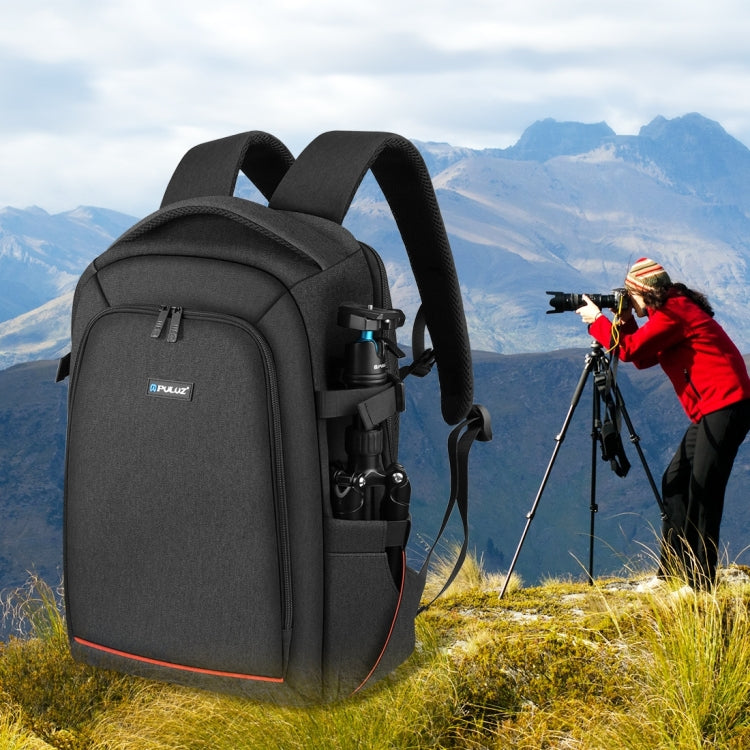 PULUZ Outdoor Portable Waterproof Scratch-proof Dual Shoulders Backpack Handheld PTZ Stabilizer Camera Bag with Rain Cover for Digital Camera, DJI Ronin-SC / Ronin-S