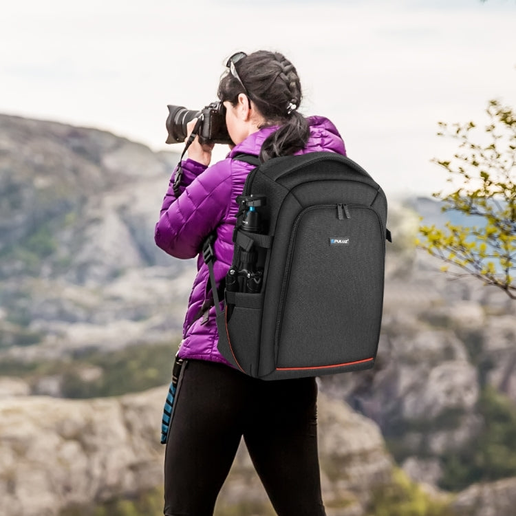 PULUZ Outdoor Portable Waterproof Scratch-proof Dual Shoulders Backpack Handheld PTZ Stabilizer Camera Bag with Rain Cover for Digital Camera, DJI Ronin-SC / Ronin-S