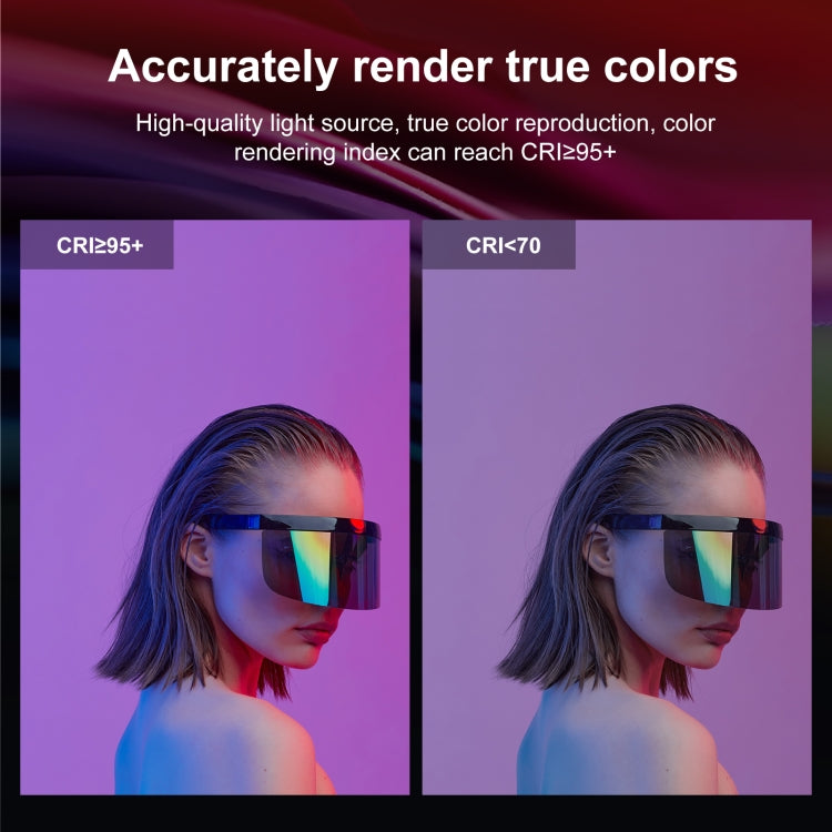 PULUZ Metal Body 2500-9000K RGB Full Color Beauty Fill Light Handheld Photography LED Light