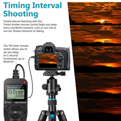Aputure AP-TR3N LCD Timer Remote Cord for Nikon D5100，D3100, D7000, D5000, D90