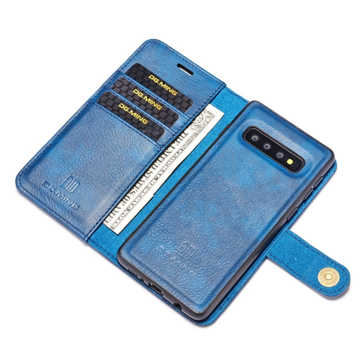 DG.MING Crazy Horse Texture Flip Detachable Magnetic Leather Case for Samsung Galaxy S10, with Holder & Card Slots & Wallet, For Samsung Galaxy S10, Galaxy S10