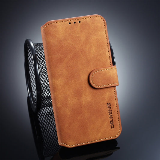 DG.MING Retro Oil Side Horizontal Flip Case for Galaxy S10 E, with Holder & Card Slots & Wallet, Galaxy S10 E