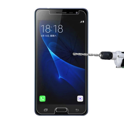 1 PCS For Galaxy J3 (2017) (EU Version) 0.26mm 9H Surface Hardness 2.5D Explosion-proof Non-full Screen Tempered Glass Screen Film, For Galaxy J3 (2017) (EU Version)(1 PC)