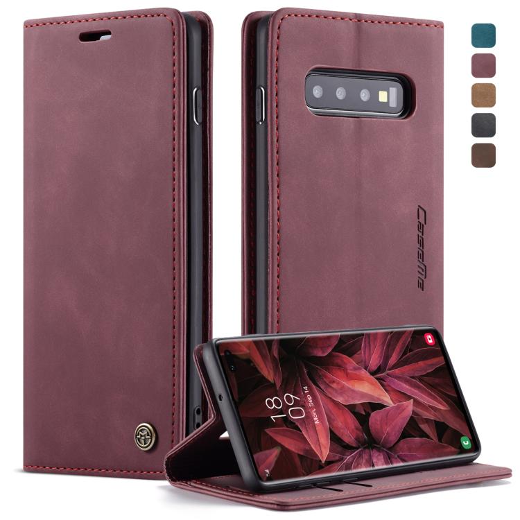 CaseMe-013 Multifunctional Retro Frosted Horizontal Flip Leather Case for Galaxy S10 Plus, with Card Slot & Holder & Wallet, For Galaxy S10 Plus