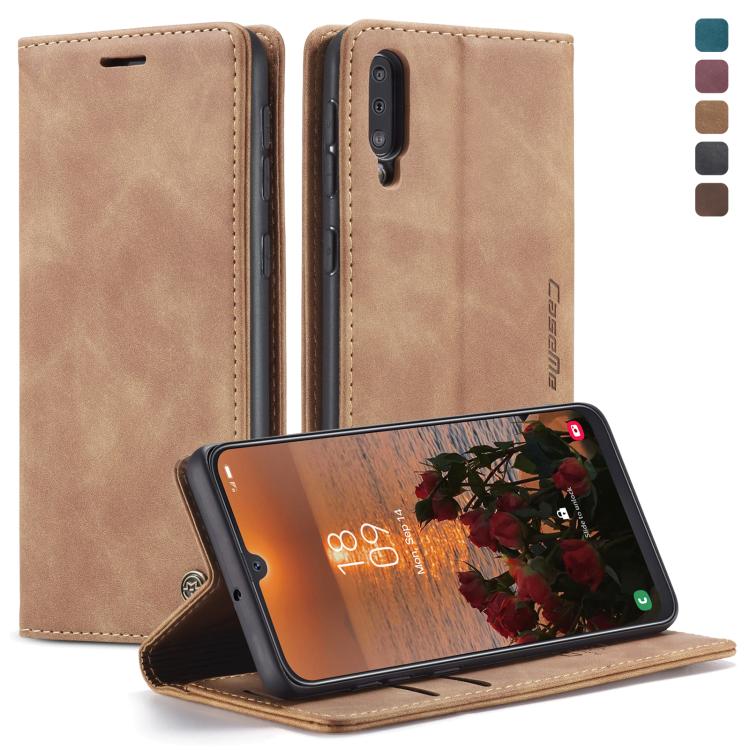 CaseMe-013 Multifunctional Retro Frosted Horizontal Flip Leather Case for Galaxy A30S / A50S / A50, with Card Slot & Holder & Zipper Wallet & Photo Frame, For Galaxy A50