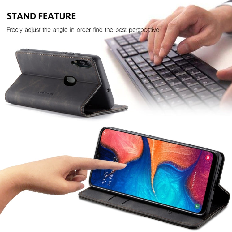 CaseMe-013 Multifunctional Retro Frosted Horizontal Flip Leather Case for Galaxy A20 / A30, with Card Slot & Holder & Wallet, For Galaxy A20 / A30